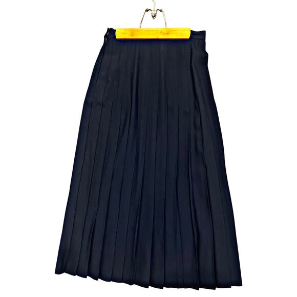 Bergdorf Goodman - 100% Wool Pleated Midi Skirt - Picture 1 of 8